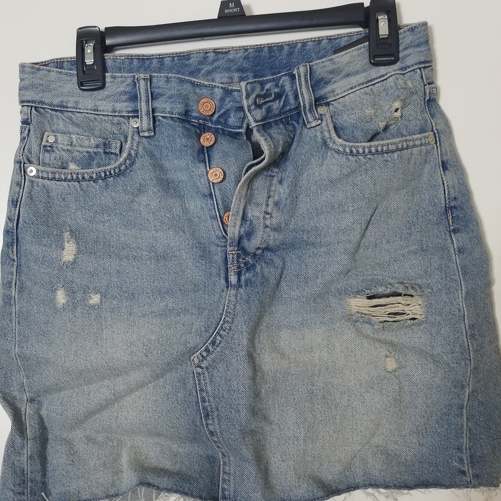 H&M denim highrise skirt US 38